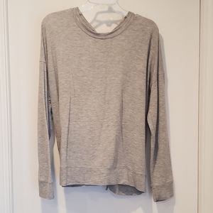 Gray Long Sleeve Top